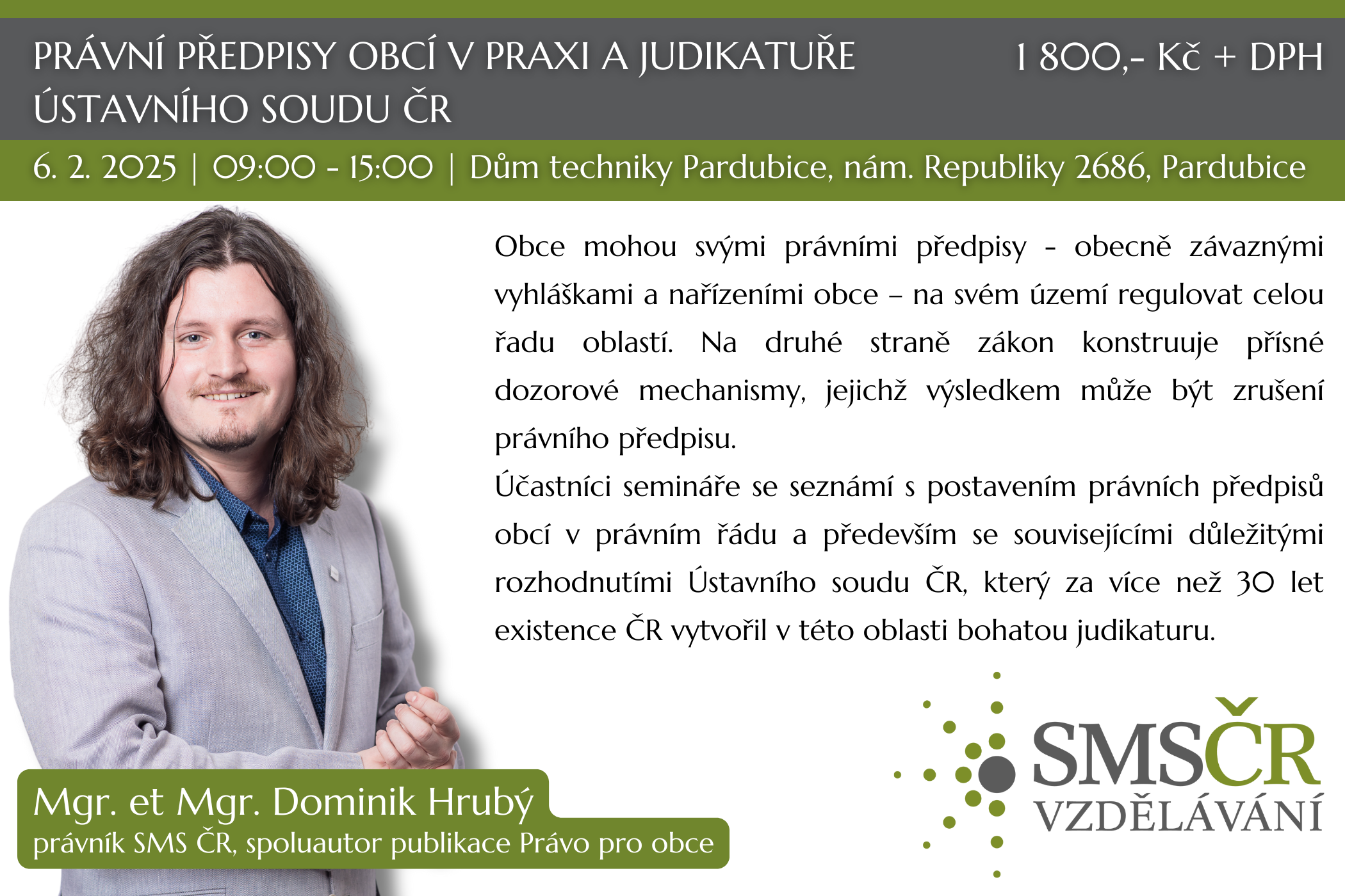 Právní předpisy obcí v praxi a judikatuře  Ústavního soudu ČR_Pardubice_únor 2025